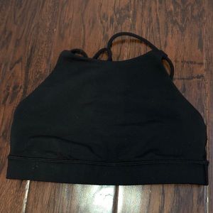 Lululemon high neck black croptop! Size 4 :)